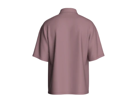 Men Short Sleeve Button-Up Shirt 3D Model
