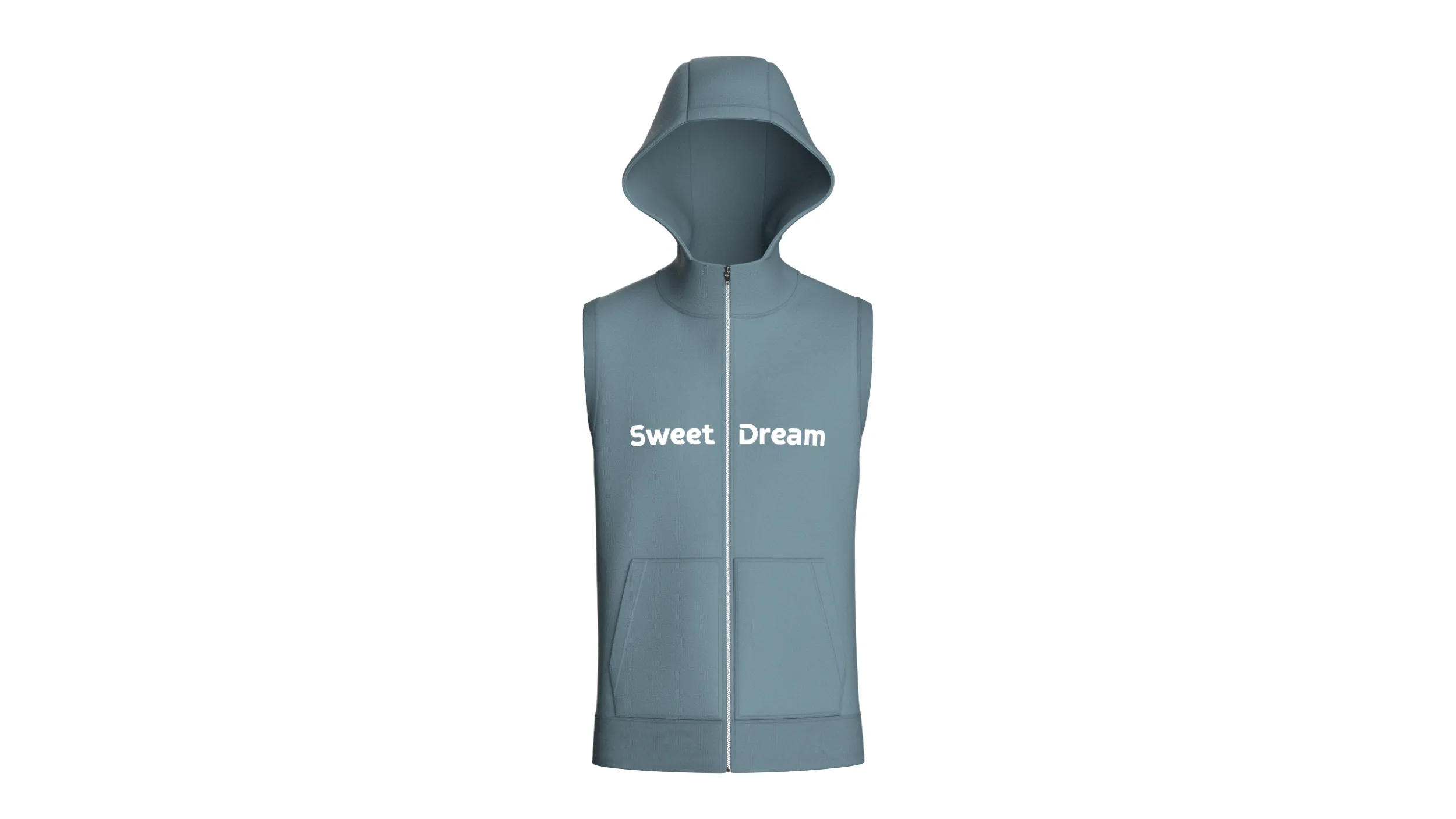 Men Sleeveless Hooded Jacket 3D Model .c4d .max .obj .3ds .fbx .stl .blend