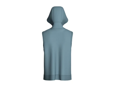 Men Sleeveless Hooded Jacket 3D Model