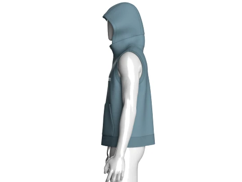 Men Sleeveless Hooded Jacket 3D Model