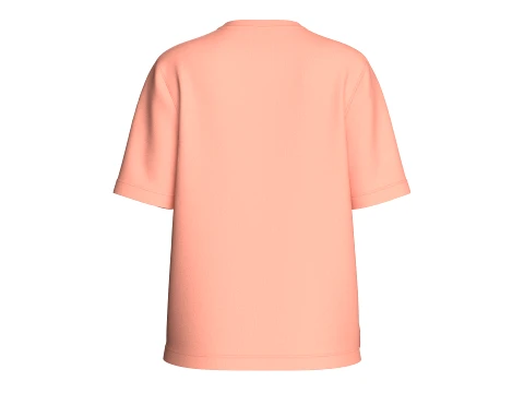 Girls Printed Cross Body Zip Pocket T-Shirt 3D Model