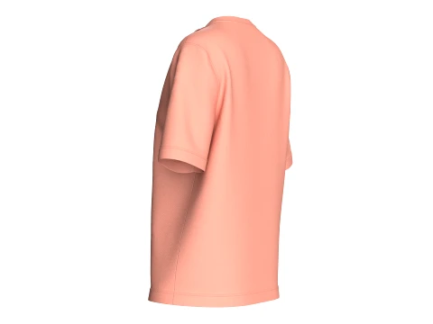 Girls Printed Cross Body Zip Pocket T-Shirt 3D Model