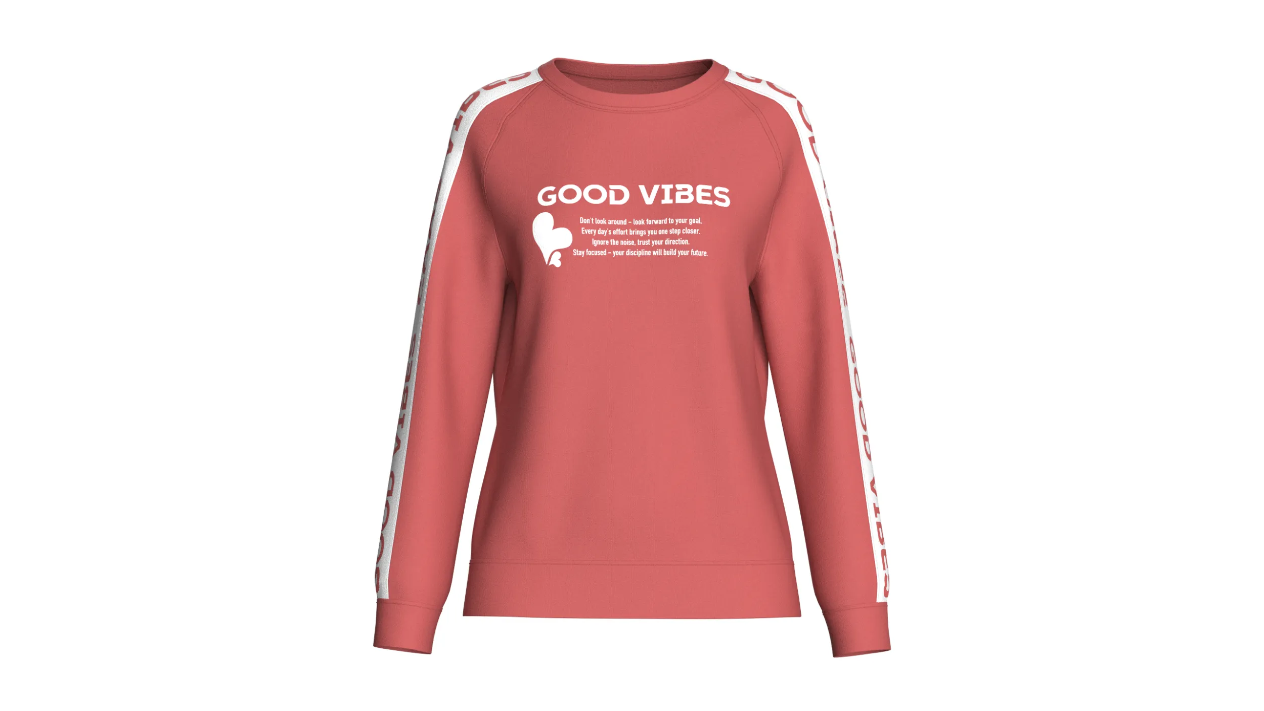 Girls Printed Raglan Sweatshirt With Striped 3D Model .c4d .max .obj .3ds .fbx .stl .blend 