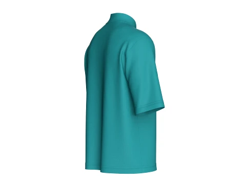 Men Printed Tshirt With 3-Button Placket 3D Model