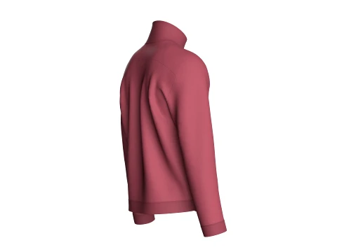 Men Quarter-Zip Jacket With Zip Pocket 3D Model