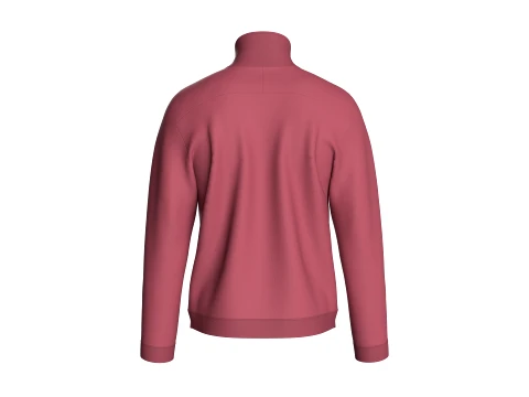 Men Quarter-Zip Jacket With Zip Pocket 3D Model