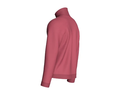 Men Quarter-Zip Jacket With Zip Pocket 3D Model