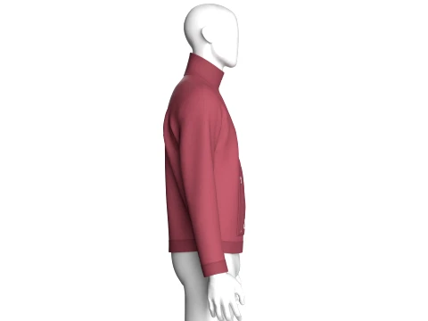 Men Quarter-Zip Jacket With Zip Pocket 3D Model