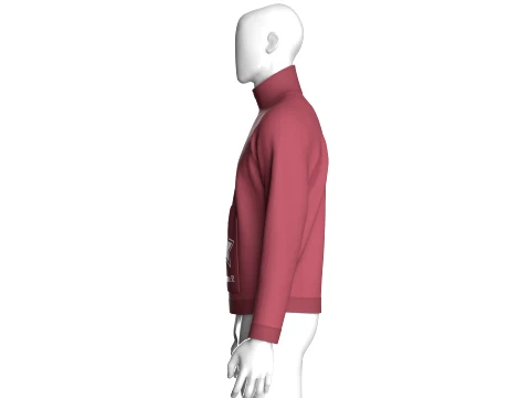 Men Quarter-Zip Jacket With Zip Pocket 3D Model