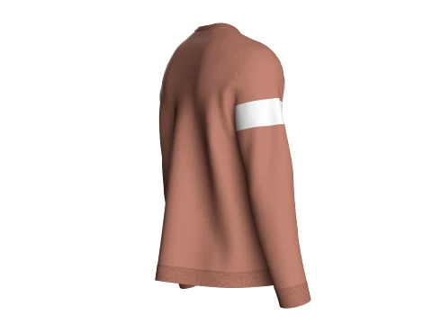 Men V-Neck Color Block Sweatshirt 3D Model