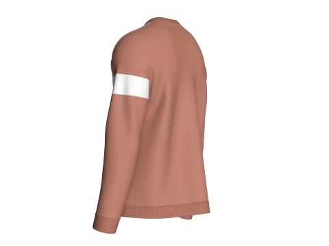 Men V-Neck Color Block Sweatshirt 3D Model