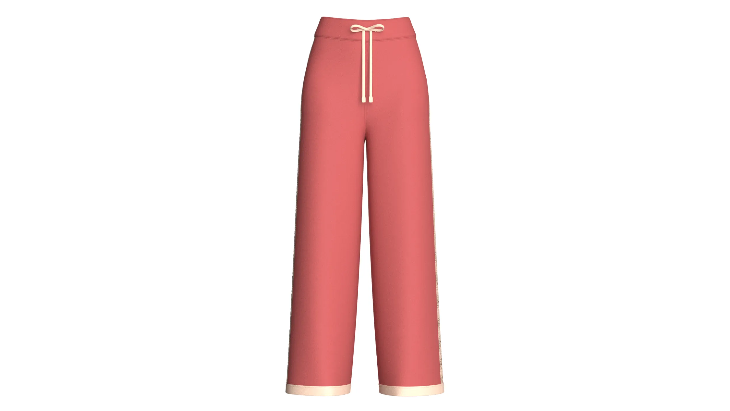Girls Wide-Leg Side Lace Panel Sweatpant 3D Model .c4d .max .obj .3ds .fbx .stl .blend 