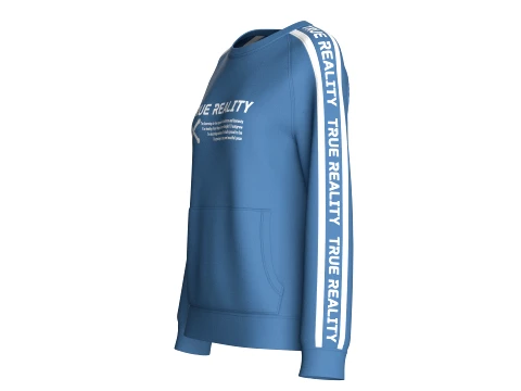 Girls Letter Printed Sweatshirt With Pocket 3D Model