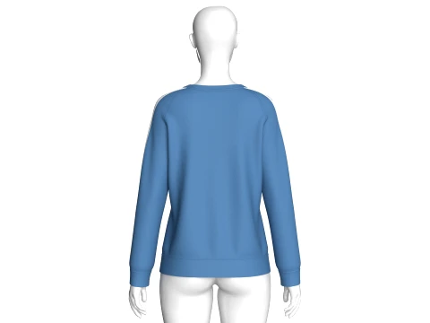Girls Letter Printed Sweatshirt With Pocket 3D Model