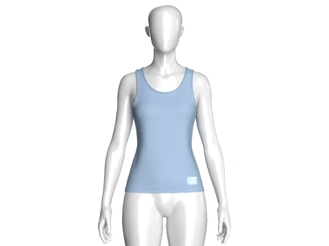 Girls Slim-Fit Racerback Tank Top 3D Model