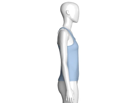Girls Slim-Fit Racerback Tank Top 3D Model