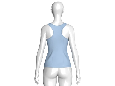 Girls Slim-Fit Racerback Tank Top 3D Model