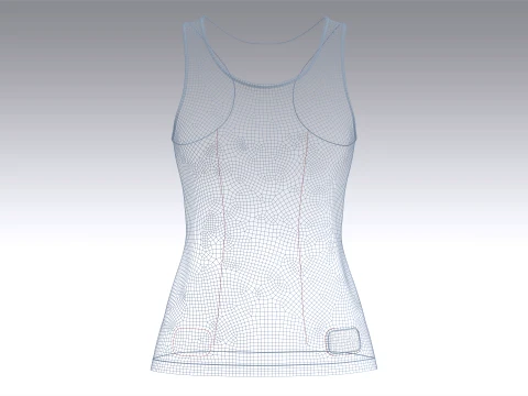 Girls Slim-Fit Racerback Tank Top 3D Model