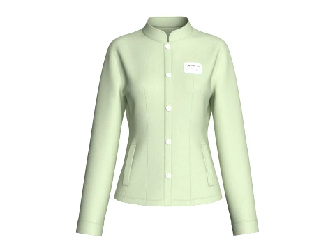 Girls Button-Up Jacket With Patch 3D Model