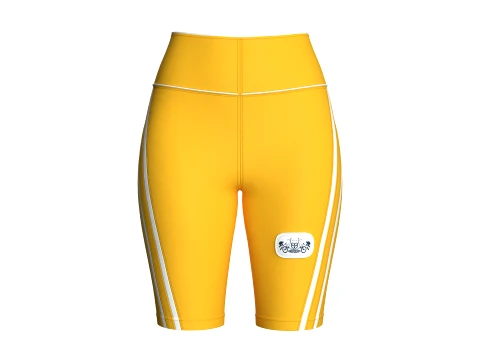 Girls High-Waisted Cycling Shorts 3D Model