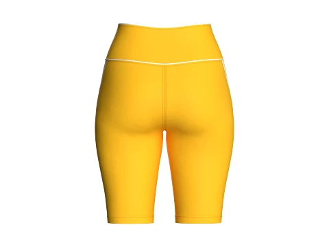Girls High-Waisted Cycling Shorts 3D Model