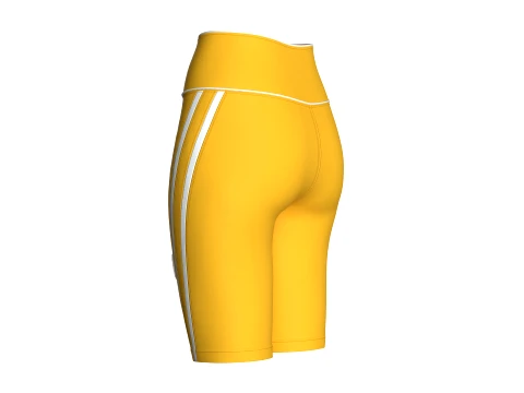 Girls High-Waisted Cycling Shorts 3D Model
