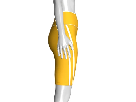 Girls High-Waisted Cycling Shorts 3D Model