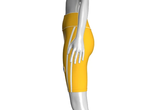 Girls High-Waisted Cycling Shorts 3D Model