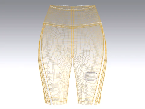 Girls High-Waisted Cycling Shorts 3D Model