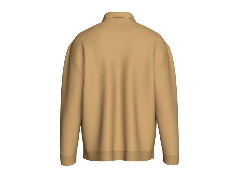 Men Collared Work Jacket 3D Model