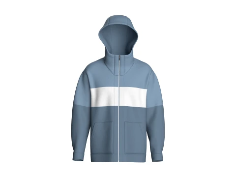 Chaqueta con capucha multicolor para hombres Modelo 3D