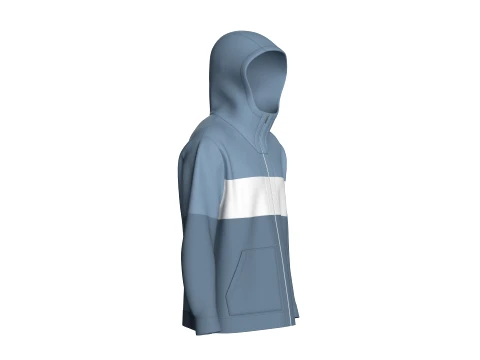 Men Multi-Color Hooded Jacket 3D Model