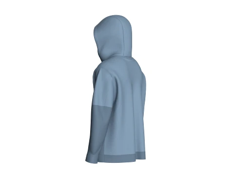 Men Multi-Color Hooded Jacket 3D Model