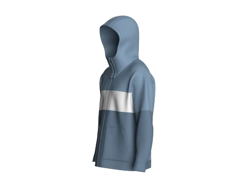 Men Multi-Color Hooded Jacket 3D Model