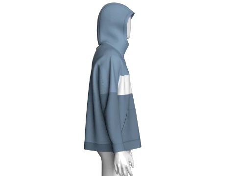 Men Multi-Color Hooded Jacket 3D Model