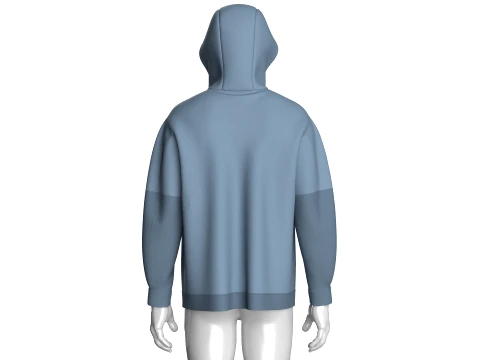 Men Multi-Color Hooded Jacket 3D Model