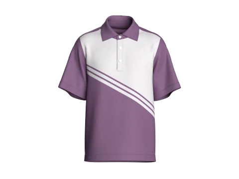 Polo de hombres con cuello vuelto y rayas Modelo 3D