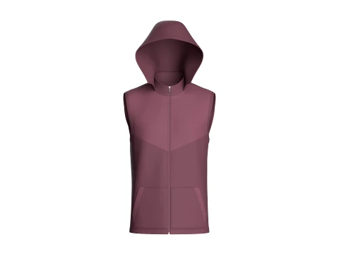 Chaqueta con capucha sin mangas para hombre Modelo 3D