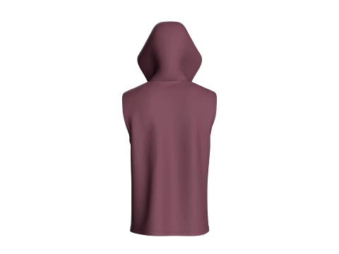Mens Sleeveless Hooded Jacket 3D Model