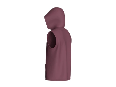 Mens Sleeveless Hooded Jacket 3D Model