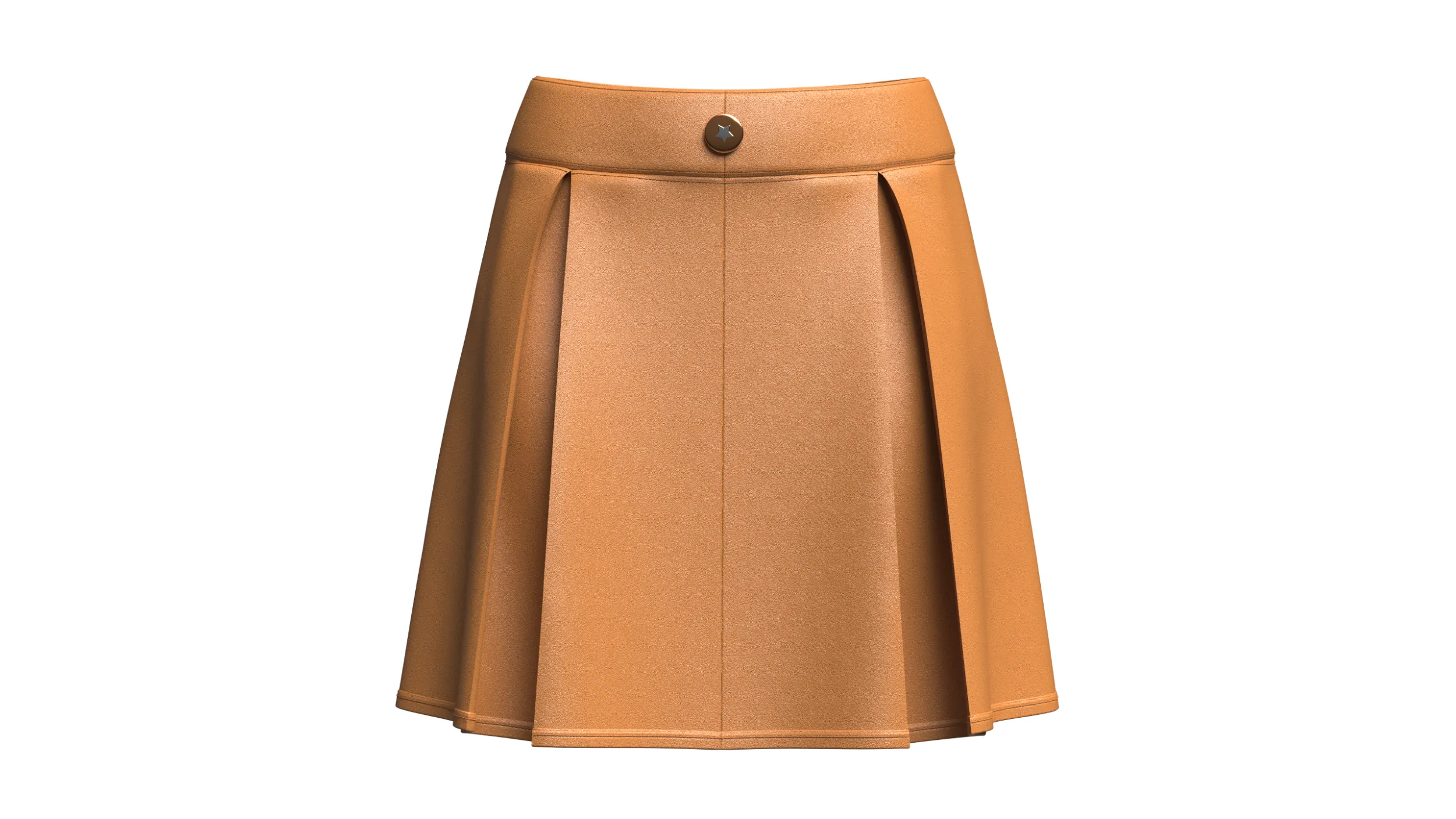 Girls High-Waisted Box Pleated Mini Skirt 3D Model .c4d .max .obj .3ds .fbx .stl .blend 