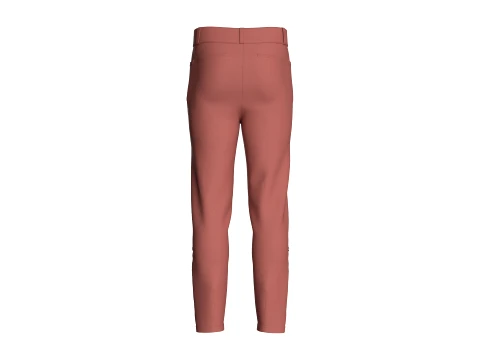 Men Criss-Cross Lace Up Hem Pant 3D Model