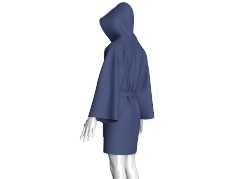 Men Hooded Bathrobe 3D Model