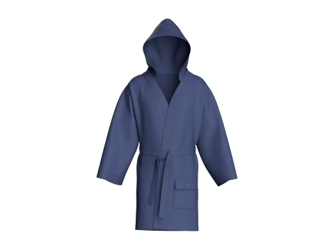Men Hooded Bathrobe 3D Model