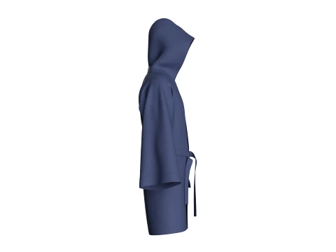 Men Hooded Bathrobe 3D Model