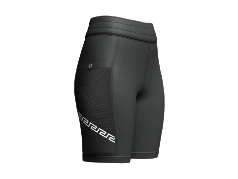 Girls High-Waisted Shorts With Side Mesh Pocket 3D Model
