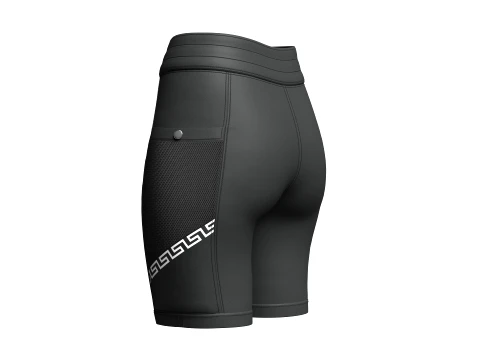 Girls High-Waisted Shorts With Side Mesh Pocket 3D Model
