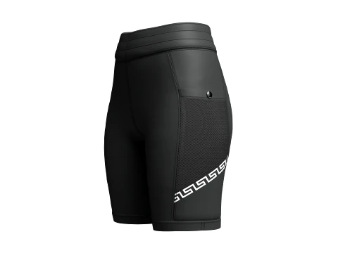 Girls High-Waisted Shorts With Side Mesh Pocket 3D Model