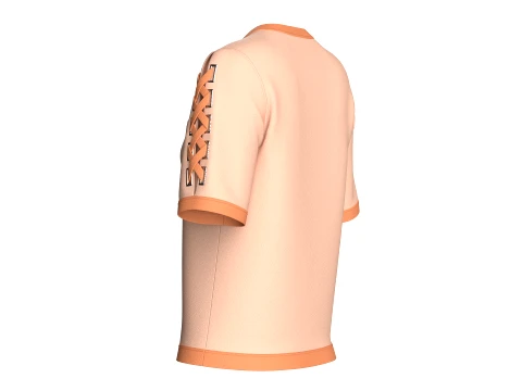 Girls Lace-Up Short Sleeve Tshirt 3D Model