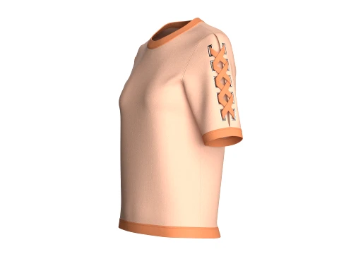 Girls Lace-Up Short Sleeve Tshirt 3D Model